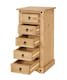 image 3 of Corona 5 Drawer Narrow Chest of Drawers Tallboy Mexican Solid Pine