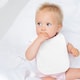 image 2 of Larkwood Baby Unisex Plain & Contrast Bib - White - One Size