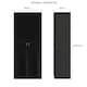 image 3 of FWStyle Chilton 2 Door Wardrobe - Black Gloss Front Black
