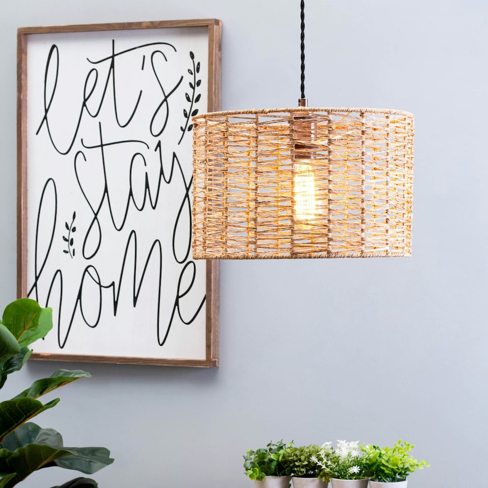 image 1 of BHS Jute Easy Fit Light Shade, Natural