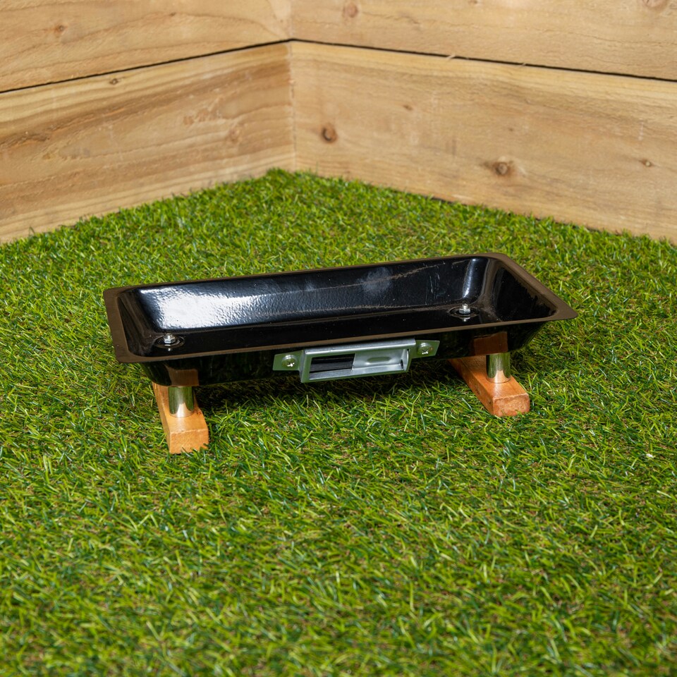 image 1 of Black Outdoor Portable Steel Hibachi BBQ Camping Grill