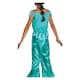 image 3 of Aladdin Girls Classic Jasmine Costume - Teal - 5-6 Years