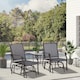 image 2 of Outsunny Double Glider Companion Rocking Garden Chairs Loveseat Grey and Brown
