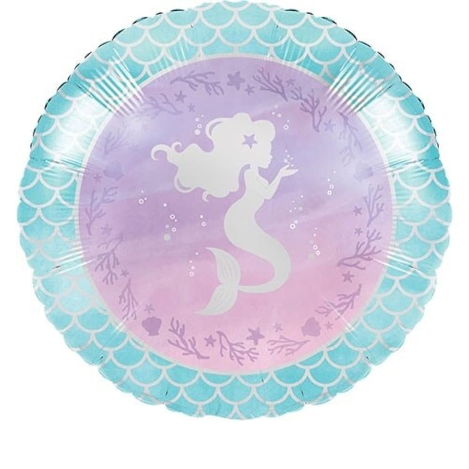 image 1 of Mermaid Shine Round Foil Helium Balloon 46cm / 18 in
