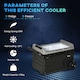 image 3 of Outsunny 40L Car Refrigerator 12V Portable Freezer with Inner LED Light