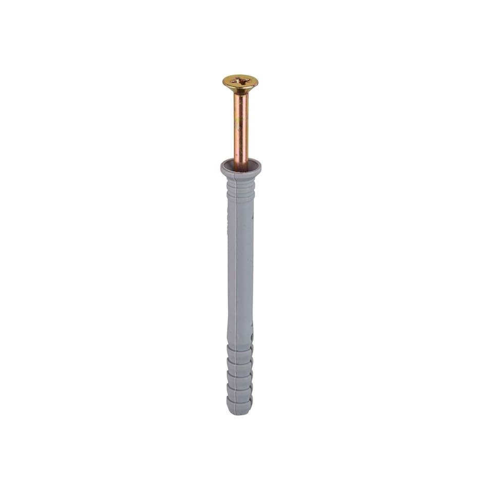 Jcp Fixings Nylon Hammer Screws Zyp 6 x 60mm Box of 100