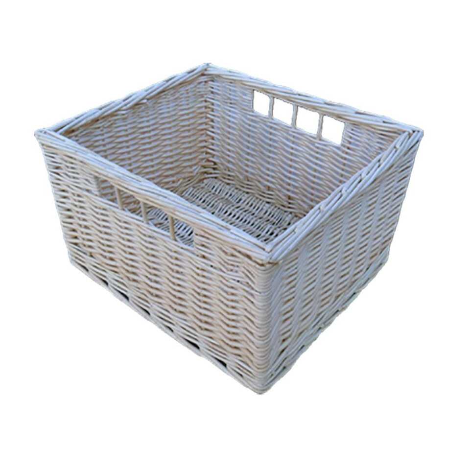 Provence Wicker Kitchen Basket White