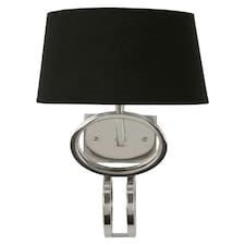 Interiors by Premier Wall Lamp with Asymmetric Ring Base Silver