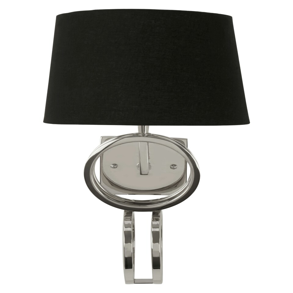 image 1 of Interiors by Premier Wall Lamp with Asymmetric Ring Base Silver