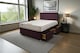 image 1 of Sarah Plush Bed Set With Mattress, 2 Drawers Same Side & 24"Headboard