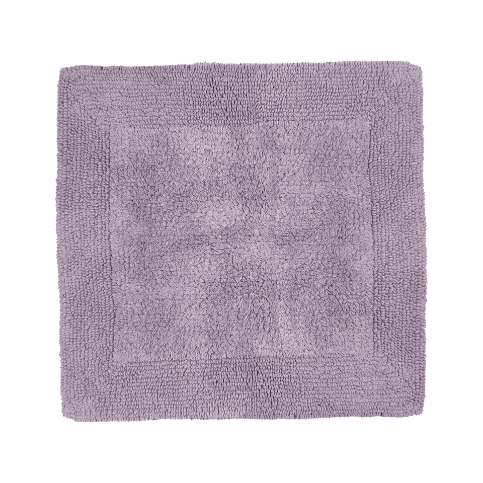 image 1 of Heavyweight Reversible Square Bath Mat Purple | Heather