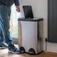 image 2 of Dihl 60L Black Pedal Bin with dual 30L Removable Buckets and Soft-Close Lids Black