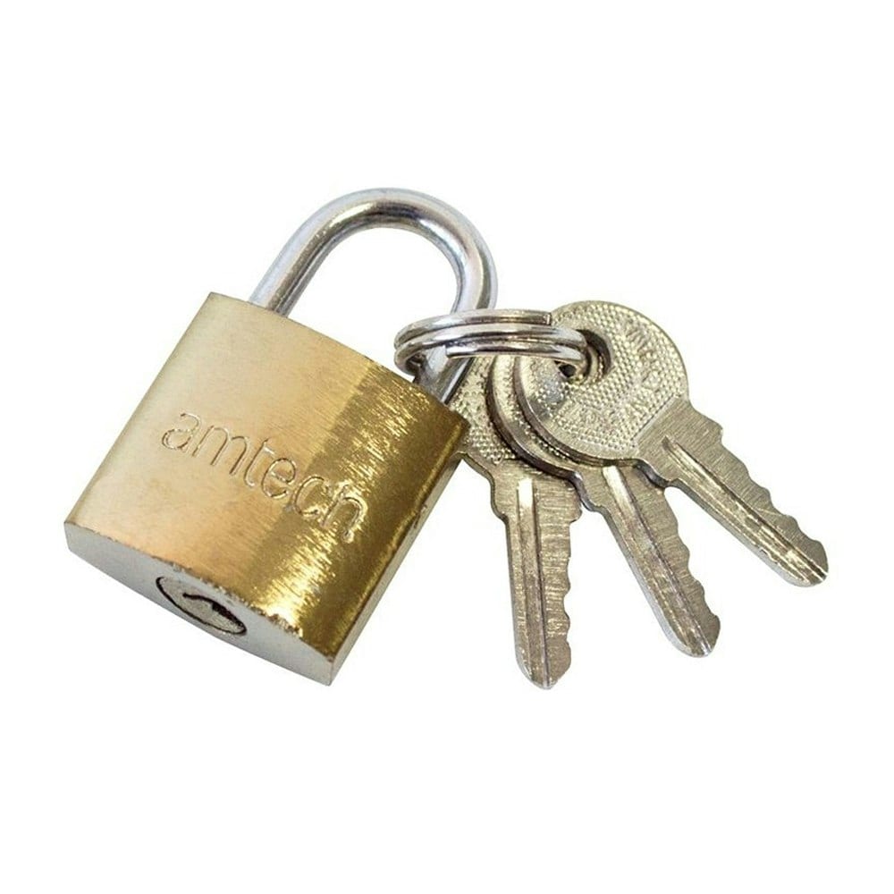 Amtech Brass Padlock 20mm - One Colour - One Size