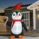 image 2 of HOMCOM 8ft Lighted Inflatable Christmas Penguin w/ Candy Cane for Garden