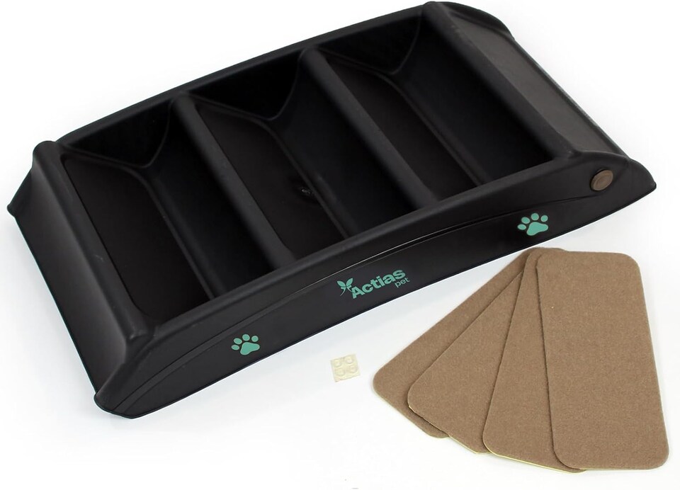 image 1 of Lightweight Folding Pet Stairs Black