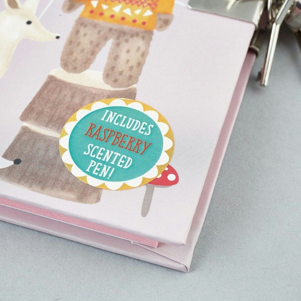 image 1 of Floss & Rock Children's Lockable Secret Diary Notebook -  Woodland Animals