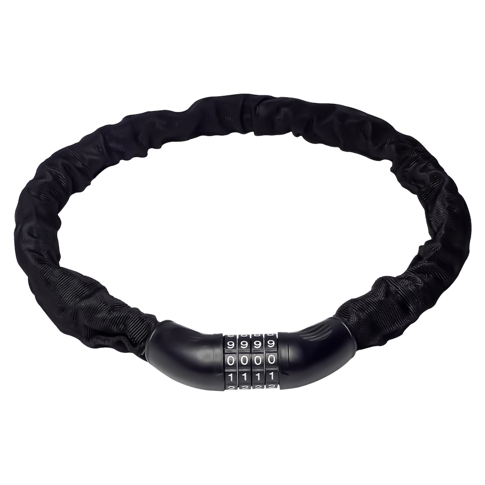 image 1 of Bike Heavy-Duty Chain Lock with 4-Digit Resettable Combination - 8mm x 1m