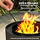 image 4 of Outsunny Outdoor Round Fire Pit with Ash Tray and Fire Poker, Black