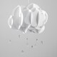image 2 of ValueLights Children's Nursery White Rain Cloud With Acrylic Jewel Raindrops Pendant Light Shade