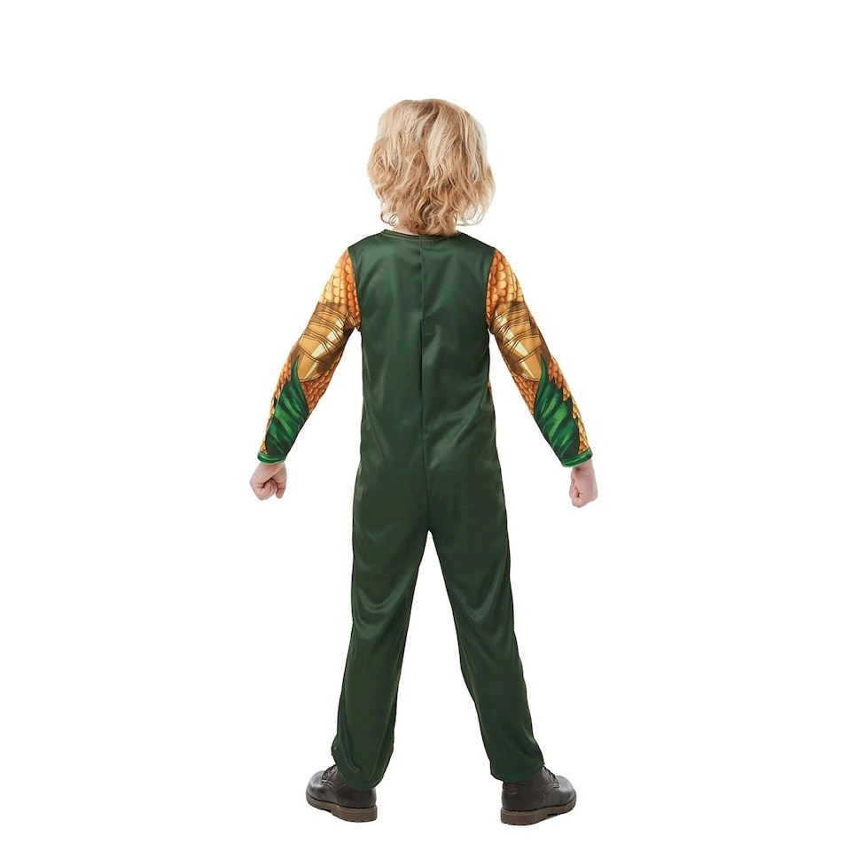 image 1 of Aquaman Childrens/Kids Costume - Gold/Green - L L