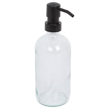 Harbour Housewares Glass Soap Dispenser - 500ml - Clear