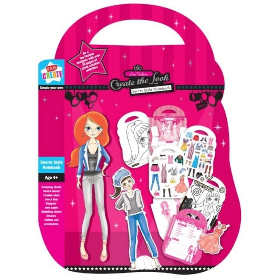 Kids Create Handbag Notebook - Pink - One Size