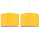 image 1 of Set of 2 Ochre 25cm Ceiling Light Shades | Yellow | Medium | 2