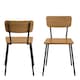 image 2 of Peru Dining Chair in Steel and Oak Set of 4