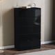 image 6 of Vida Designs Glinton 4 Piece FSC Certified Bedroom Set (2 Drawer Bedside Chest x2, 5 Drawer Chest, 2 Door 2 Drawer Wardrobe), Black | Black | Black | L | 4