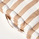 image 4 of Homescapes Cotton Beige Thick Stripe Floor Cushion - 50 x 50 cm | Cream | Beige | 50 x 50 cm