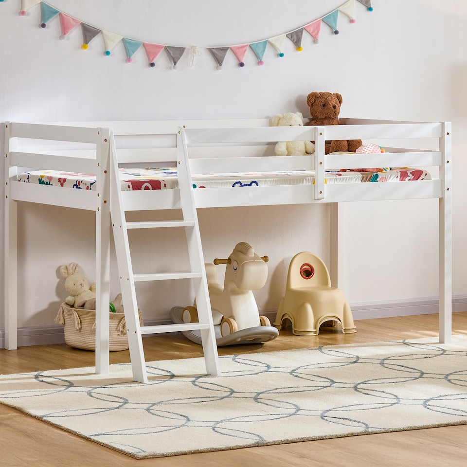 image 1 of Vida Designs Sydney Loft Bunk Bed, 3ft Single Bed - White
