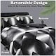 image 8 of 3D Triangle Printed Duvet Cover Set Reversible Polycotton Beddings Black | King