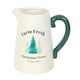 image 4 of Farm Fresh Christmas Trees Ceramic Flower Jug White