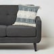 image 2 of Homescapes Safi Handwoven Fringed Navy & Cream Kilim Cushion - 45 x 45 cm Blue