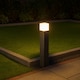 image 3 of CGC AMARA Dark Grey Anthracite Outdoor Post Light With PIR Motion Sensor | Grey | Dark Grey Anthracite | Height: 50 cm Width: 8 cm Depth: 11 cm