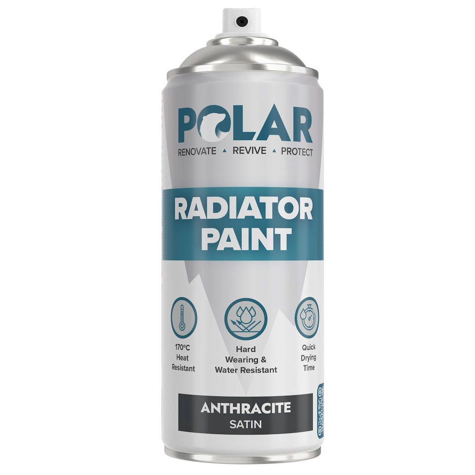 image 1 of Polar Radiator Spray Paint Heat Resistant Satin | Grey | Satin Anthracite | 400 ml | 1