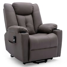 Afton Technology Fabric Single Motor Rise Recliner Lift Mobility Chair (Brown)