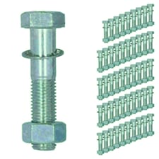 M16 (16mm) x 75mm High Tensile Tow Bar Ball Fixing Bolts Washers + Nuts 50 Pack