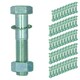 image 1 of M16 (16mm) x 75mm High Tensile Tow Bar Ball Fixing Bolts Washers + Nuts 50 Pack