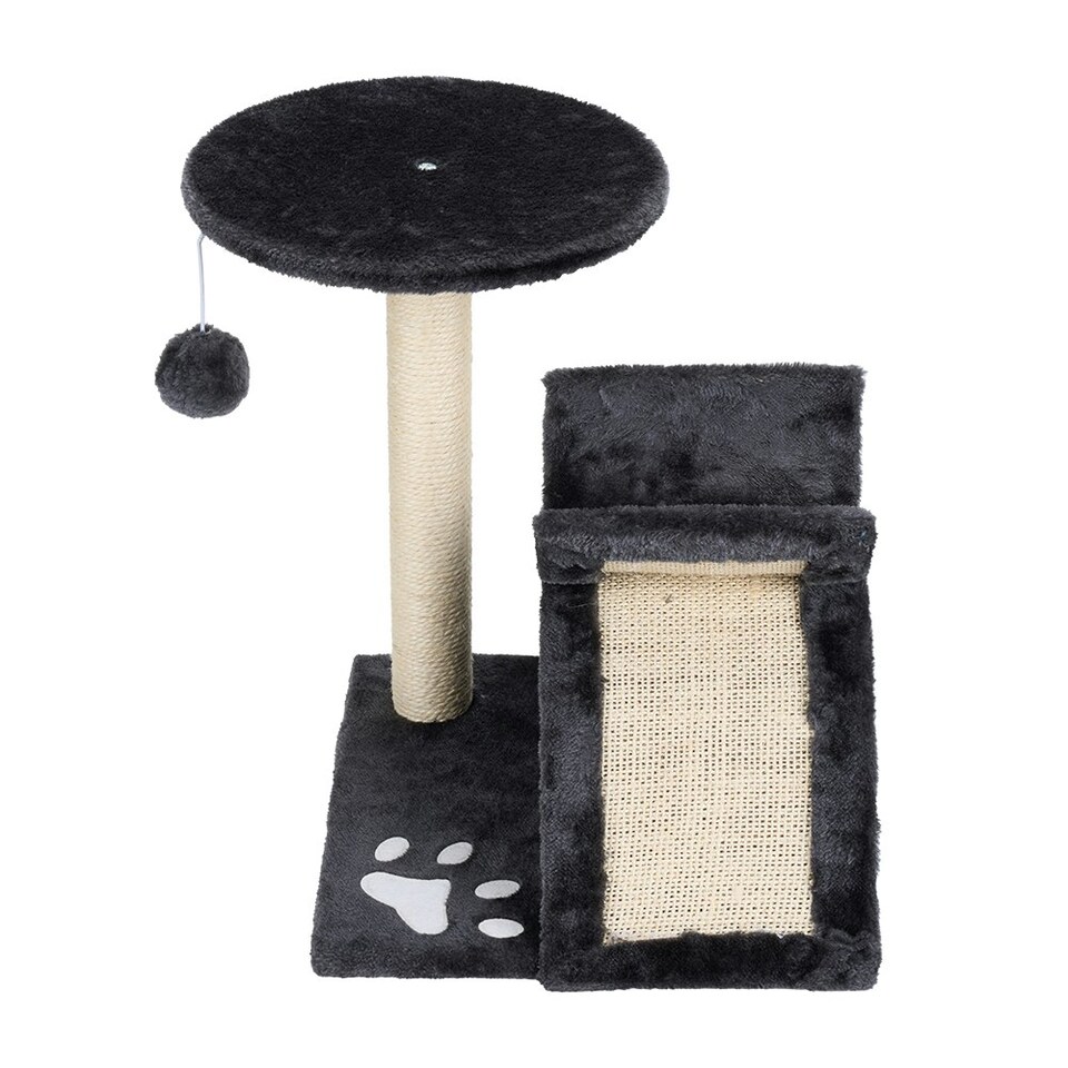 image 1 of Pets Mood Cat Tower Condo with Sisal Scratching Post and Interactive Hanging Toy