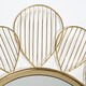image 5 of Fine Decor MR3725W Adrina Floral Petal Metallic Mirror Gold Gold