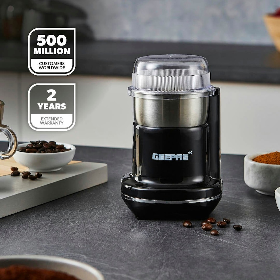 image 1 of GEEPAS Coffee Grinder | 200W Electric Coffee Grinder , Black