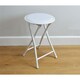 image 6 of Harbour Housewares Padded Folding Stool - White | White | White