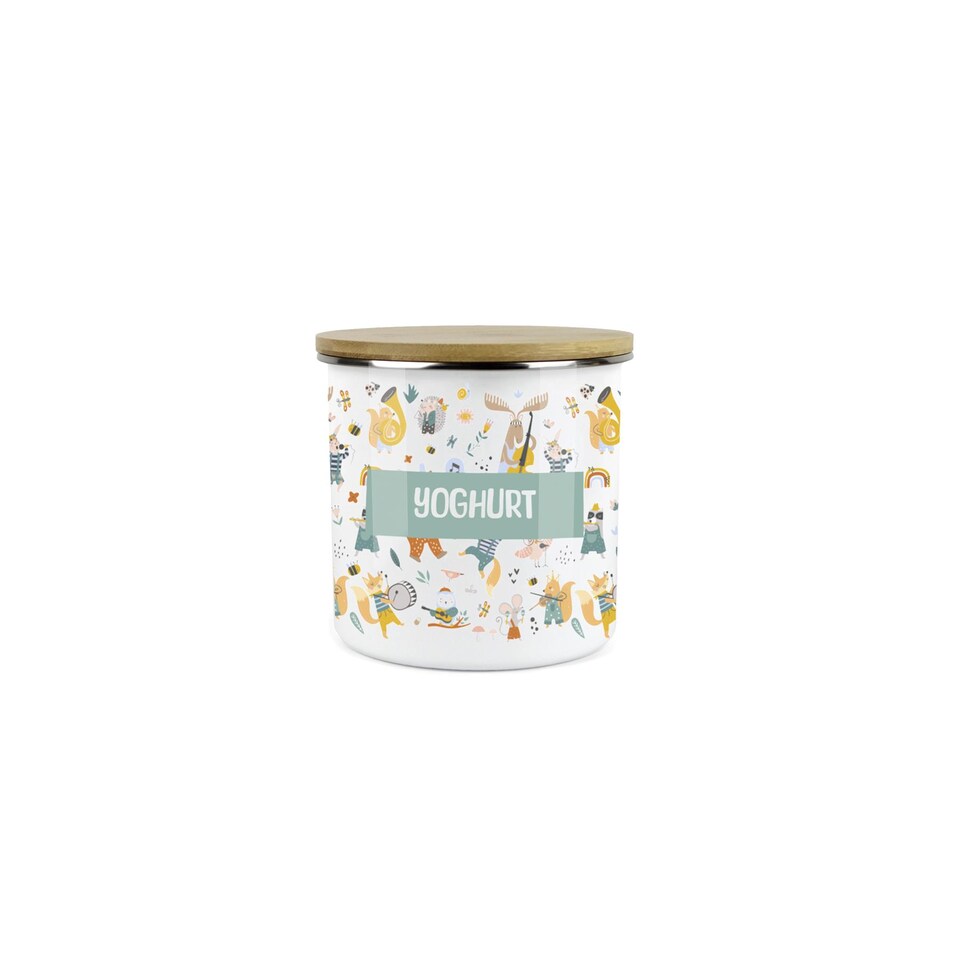 image 1 of Musical Animals Childrens Mini Snack Pot - Yoghurt