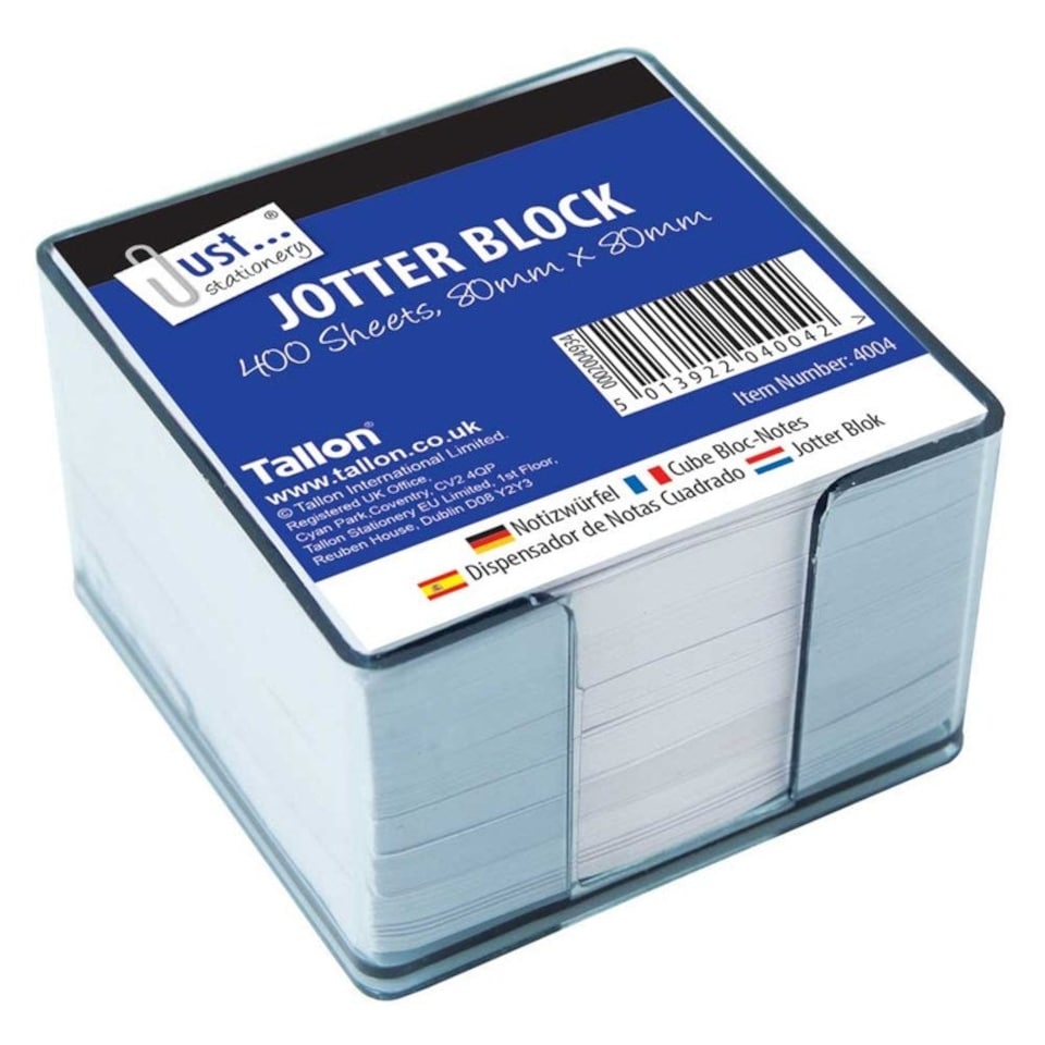 image 1 of Just Stationery 400 Sheet Jotter Block In