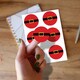 image 2 of Christmas Santa Belt Round Stickers 88mm - Sheet of 6
