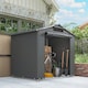image 9 of Outsunny 6 x 4 ft Outdoor Garden Storage Shed, Waterproof Bike Tent with Vent and Roll-Up Zipper Door,Outdoor Portable Shed Storage Shelter  for Bikes, Dark Grey