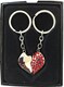 image 5 of Romantic Heart Pendant 2 Keychain for Couples