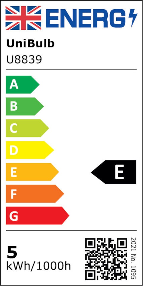 image 1 of UniBulb LED Golf Ball E27 470lm 4.2W 2700K (Warm White) Light Bulb - Pack of 1 | White | Warm White | 1