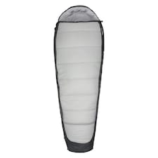 Mountain Warehouse Microlite 1400 Right Zip Winter Mummy Sleeping Bag - Dark Grey - 215cm